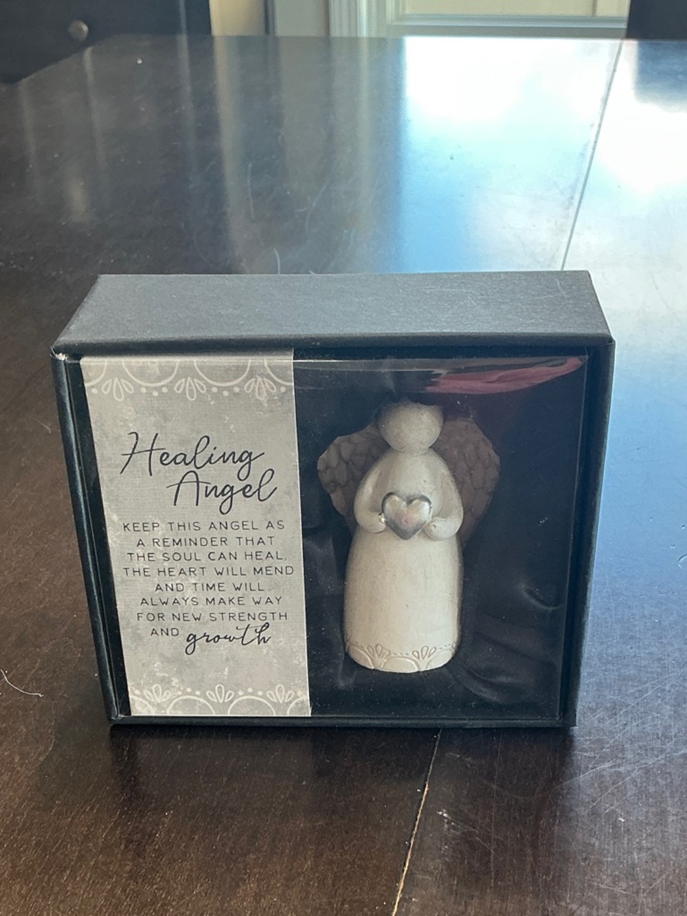 Healing Angel Figurine with Heart — Neutral Tones - NEW
